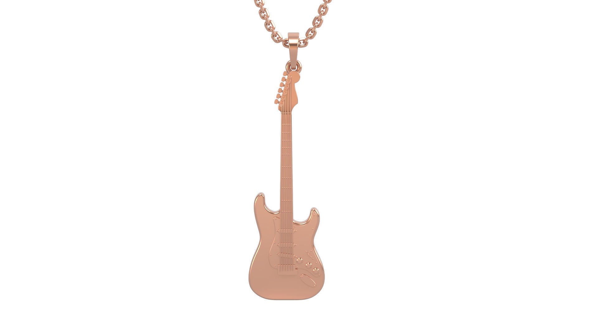 Pendentif guitare électrique en or 14 carats