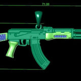 AK47 Machine Gun 14K Gold Men Pendant