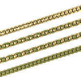 10K Gold Hollow Diamond Cuban Bracelet 6mm