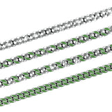 10K Gold Hollow Diamond Cuban Bracelet 6mm