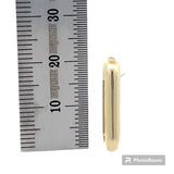 10K Gold Elongated Huggies Earrings