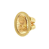 18K Gold Pyramid Woman Ring
