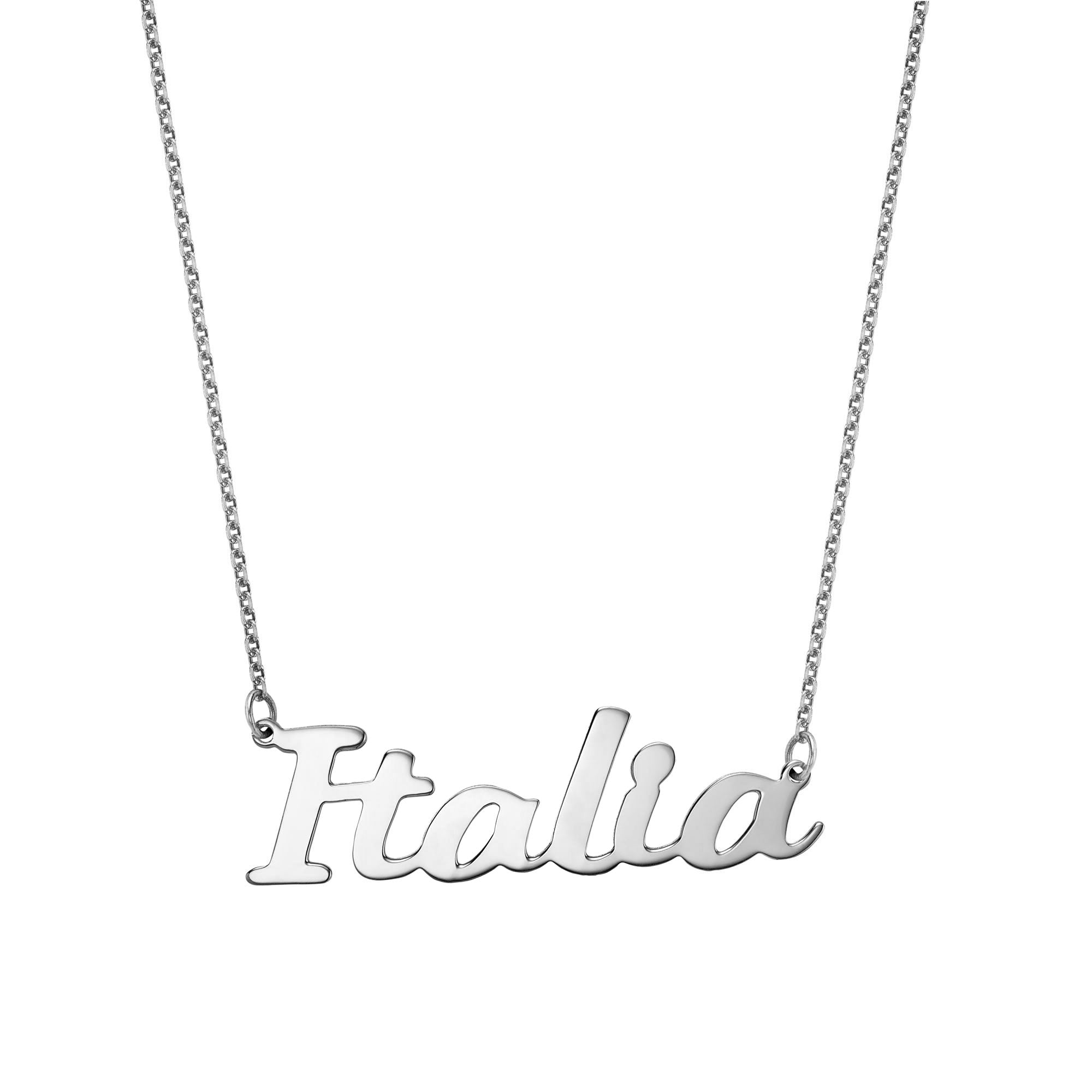 Lovely Name Necklace Silver
