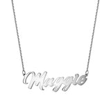Posh Name Necklace Silver