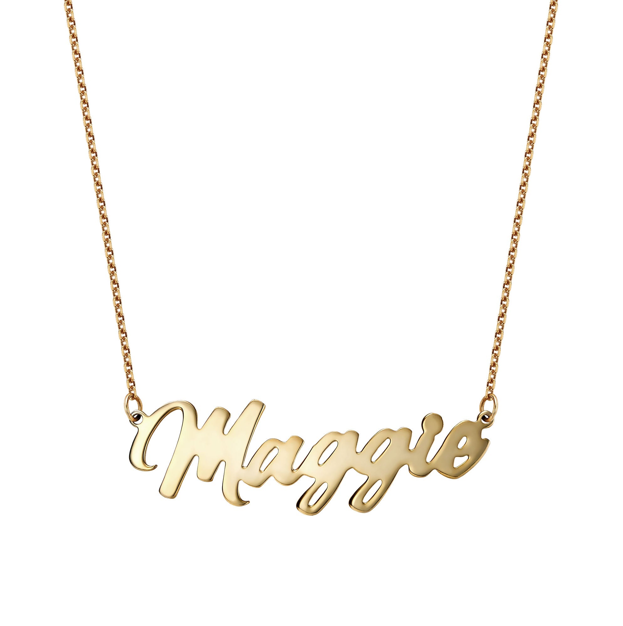 Posh Name Necklace Silver