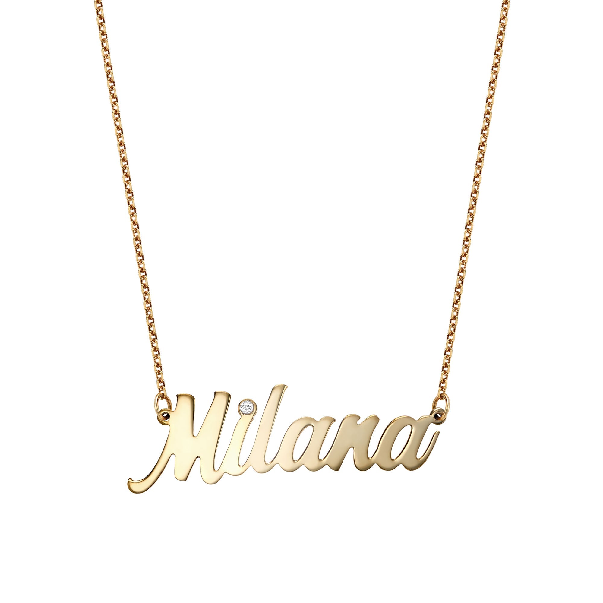 Classy Name Necklace Silver