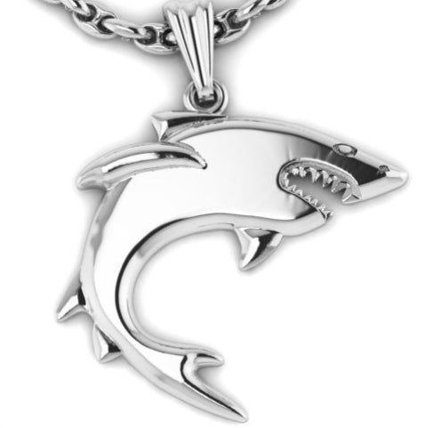 Custom Shark Pendant 10K Gold