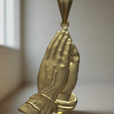 Praying Hands Gold Pendant 14K