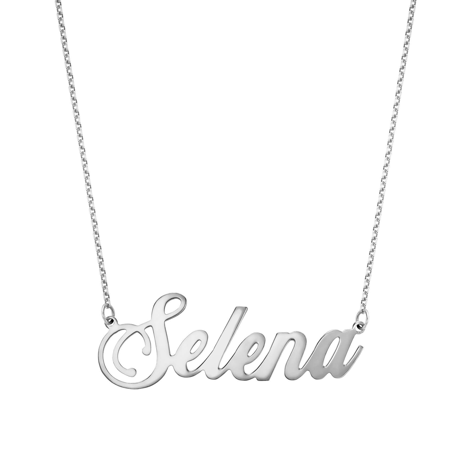 Elegant Name Necklace Silver