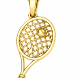 Tennis Racket Pendant - Gold 14K