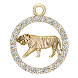 Tiger Pendant 10K Solid Gold