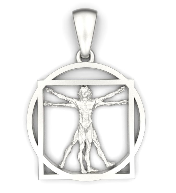 Vitruvian Pendant 10K Gold