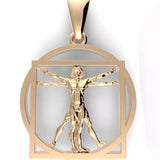 Vitruvian Pendant 10K Gold