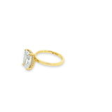Radiant Cut Diamond Hidden Halo Solitaire 14k