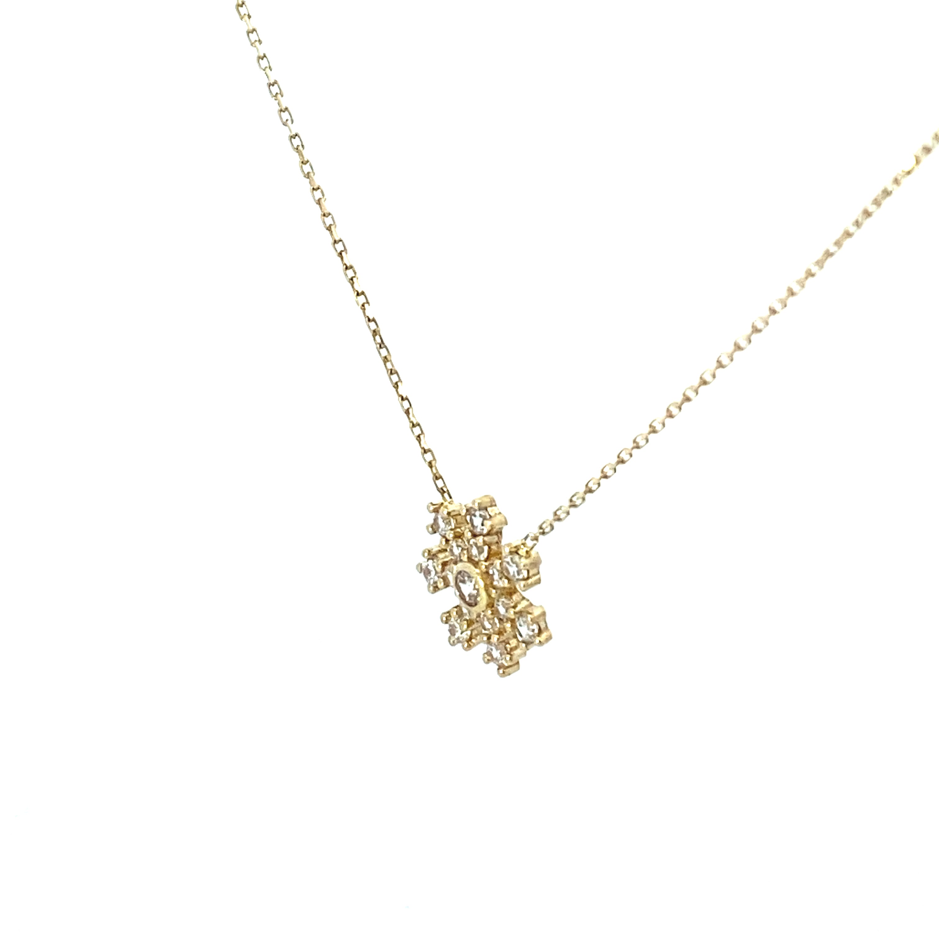 Snow Flake Necklace 10k Gold