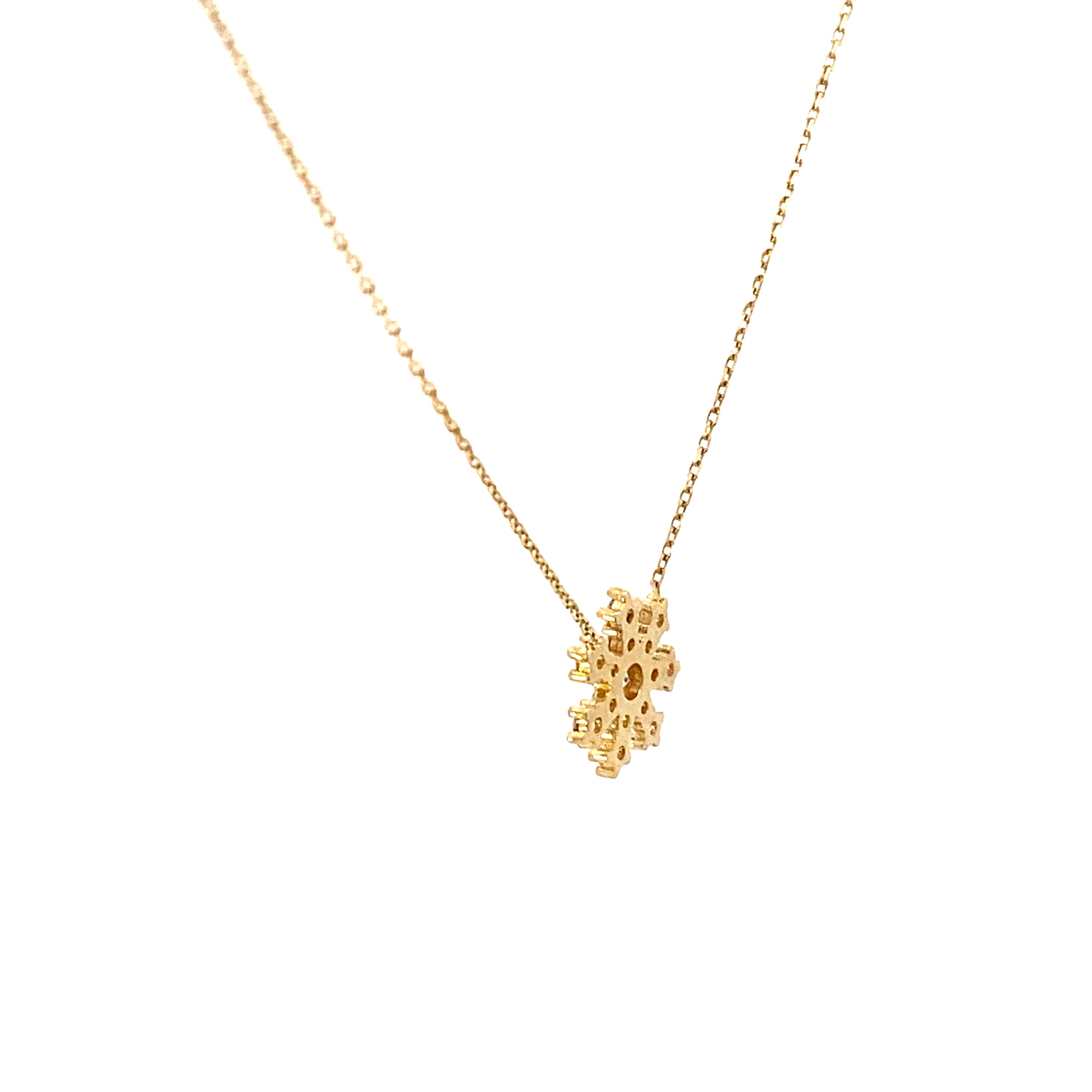 Snow Flake Necklace 10k Gold