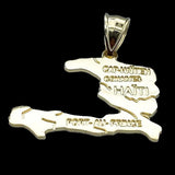 Haiti Map Gold Pendant