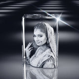 3D Crystal Rectangle Tall 9x6cm 1to3 People