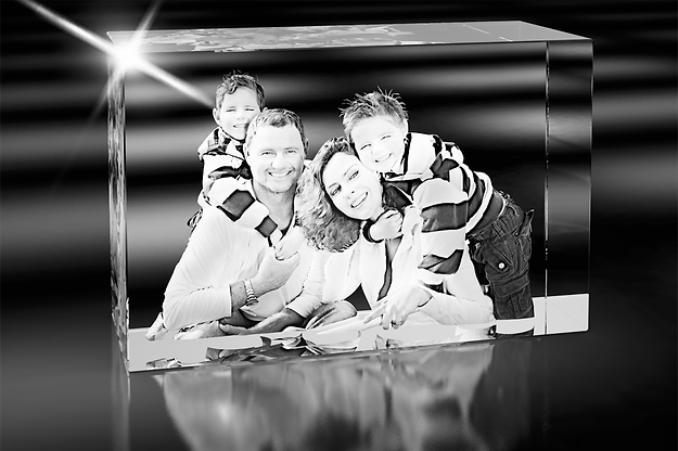 Cristal 3D Rectangle Large Présidentiel Large 27x18 1 à 14 Faces