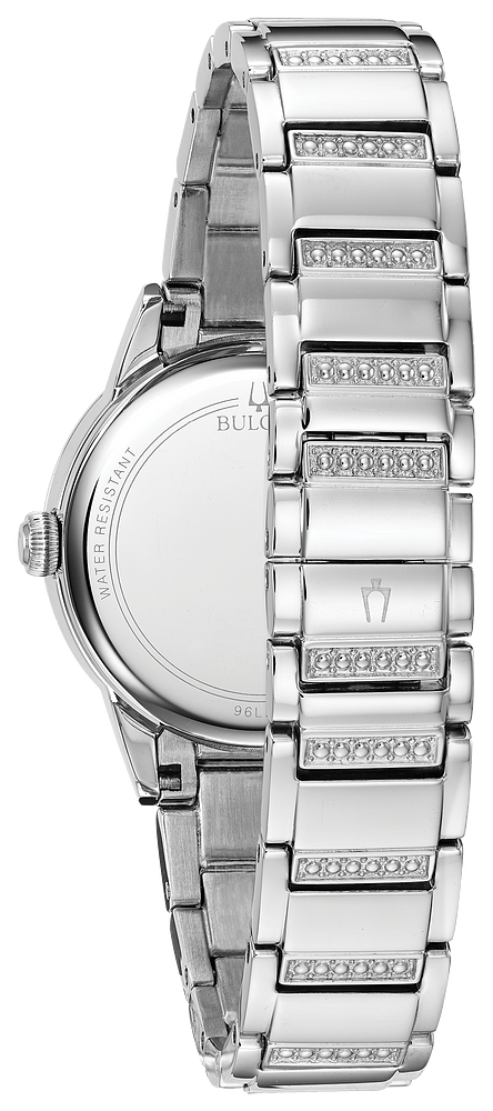 Bulova Women's Crystal Watch In Blue Dial 96L276