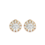Jesse Diamond Halo Stud Earrings 14K