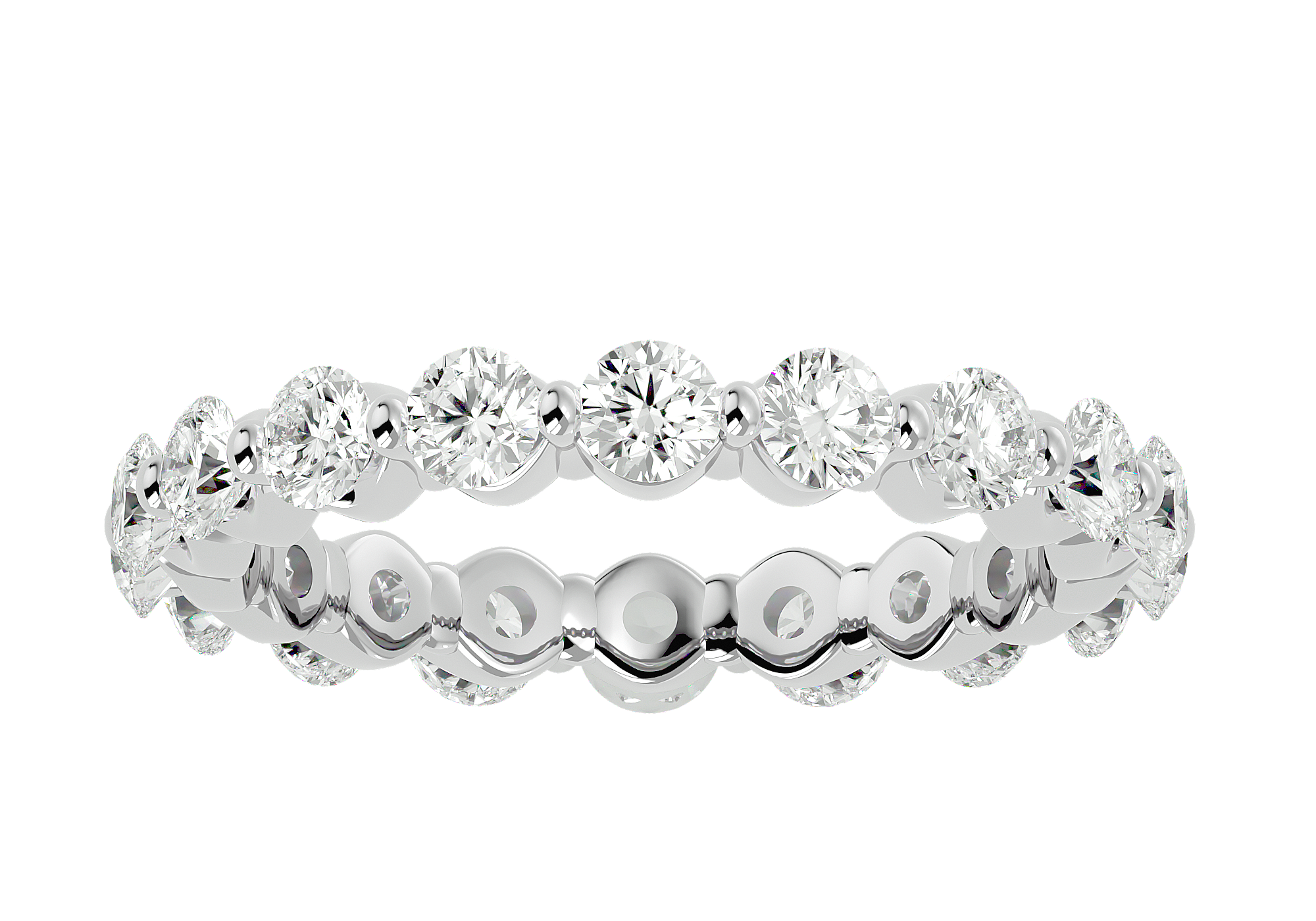 Aurora 2ctw Eternity Band Gold