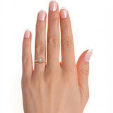 Brilliant Round Solitaire Flower Halo engagement Ring