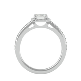 Emerald Cut Diamond Halo Engagement Ring