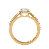 Emerald Cut Diamond Halo Engagement Ring