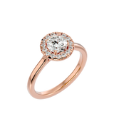 1 Carat Halo Diamond Engagement Ring