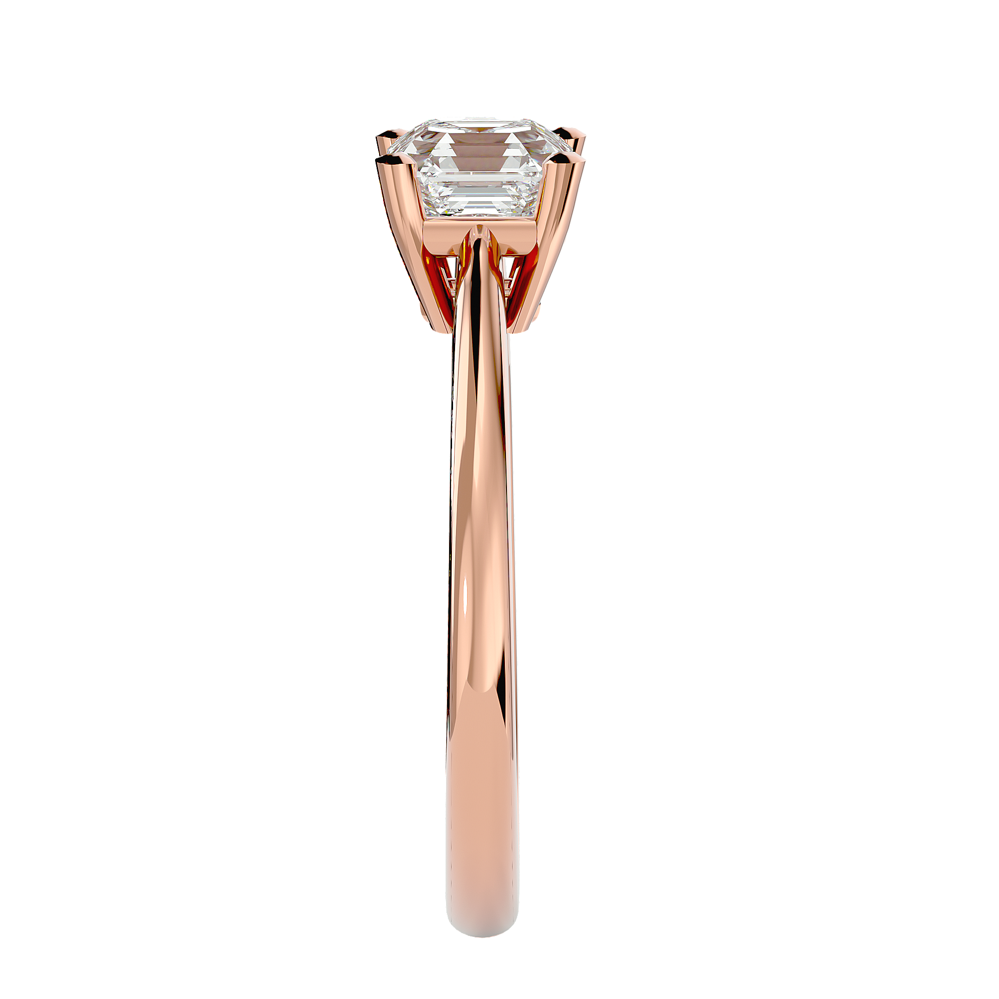 The Classic Asscher Cut Diamond  Engagement Ring
