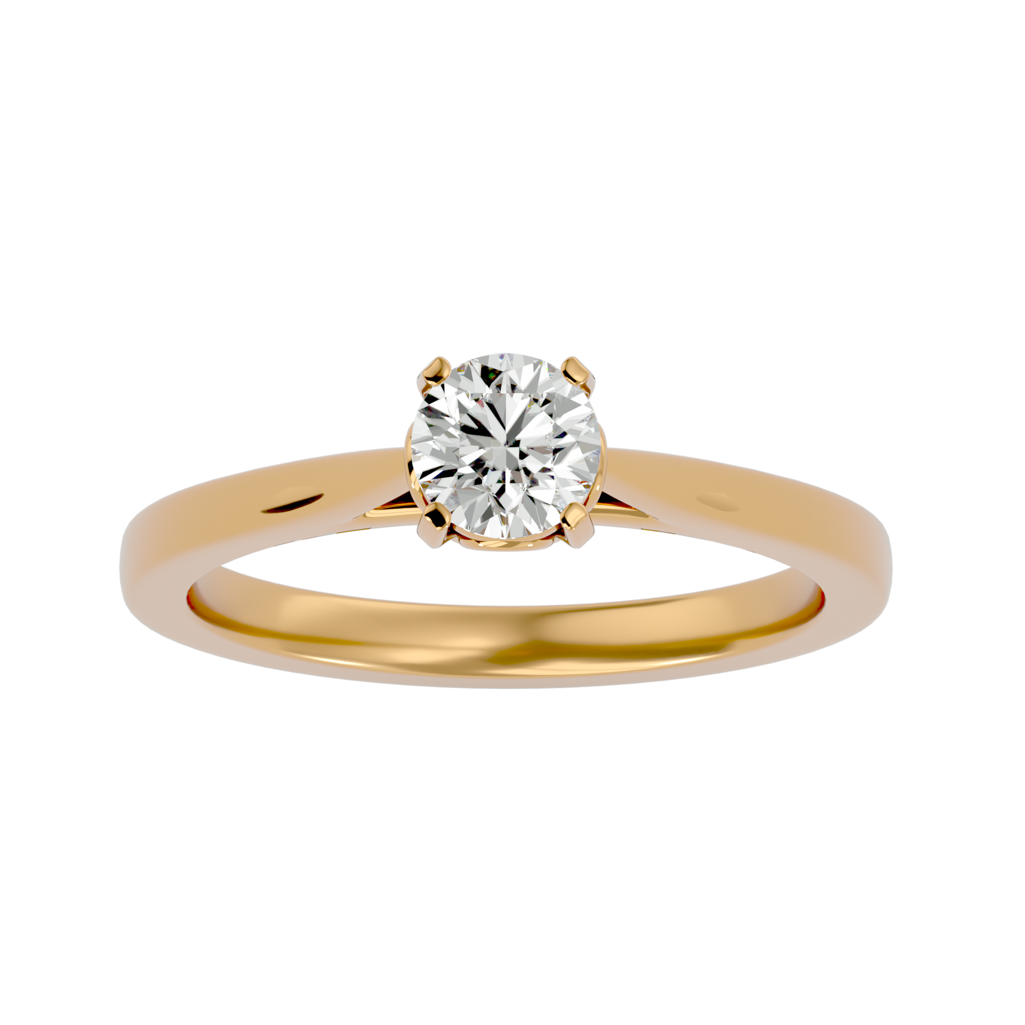 Solitaire Round Shape Diamond 14K