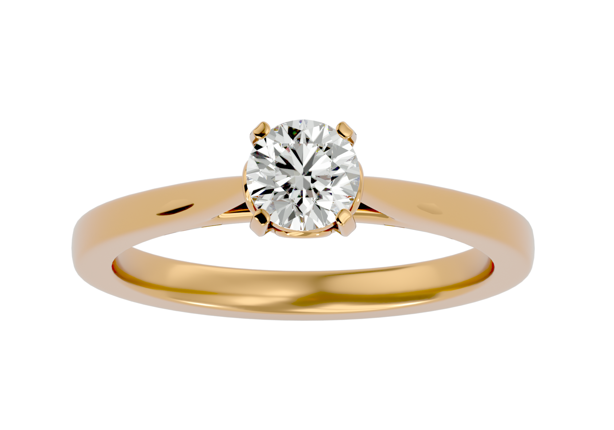 Solitaire Round Shape Diamond 14K