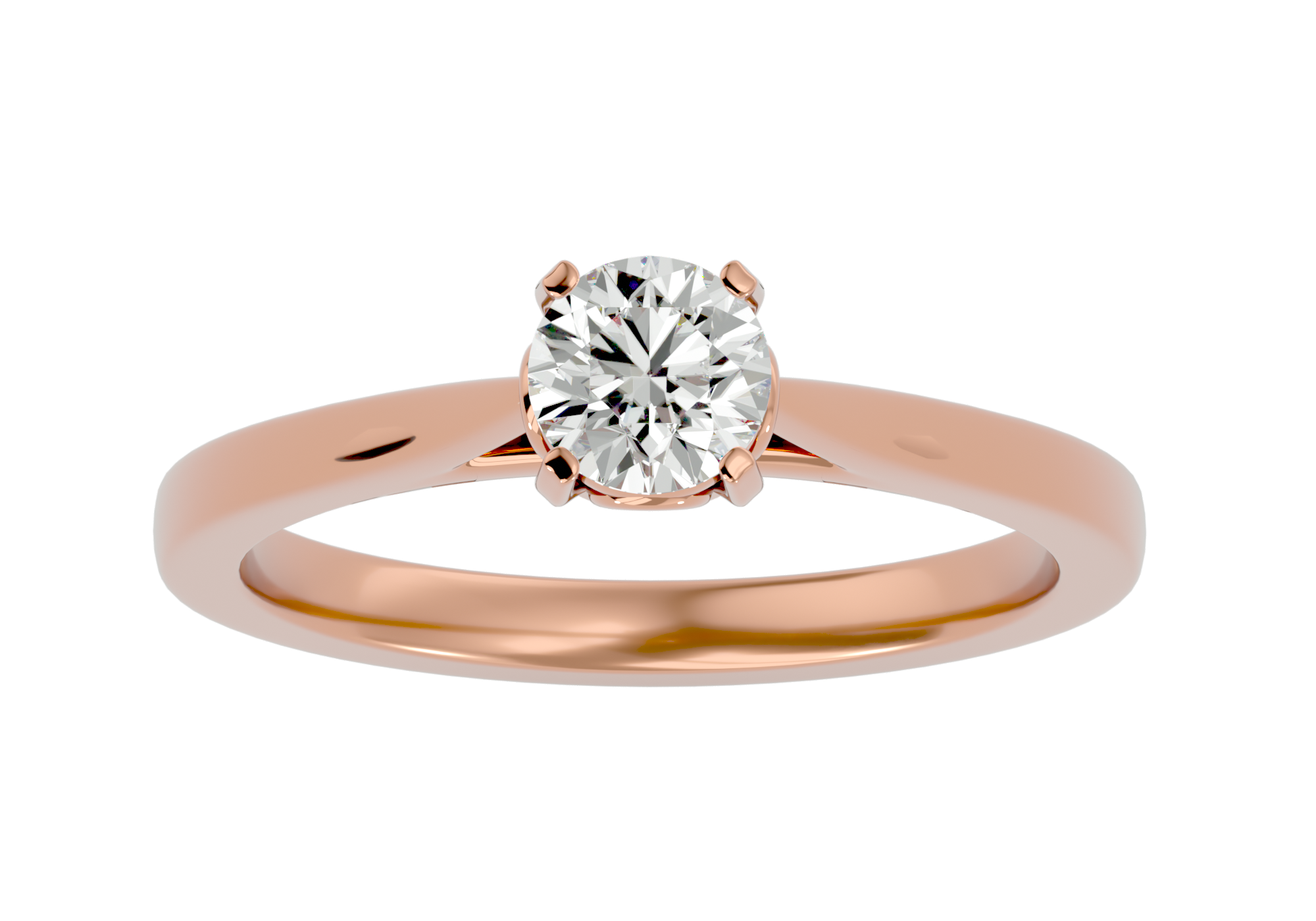 Solitaire Round Shape Diamond 14K