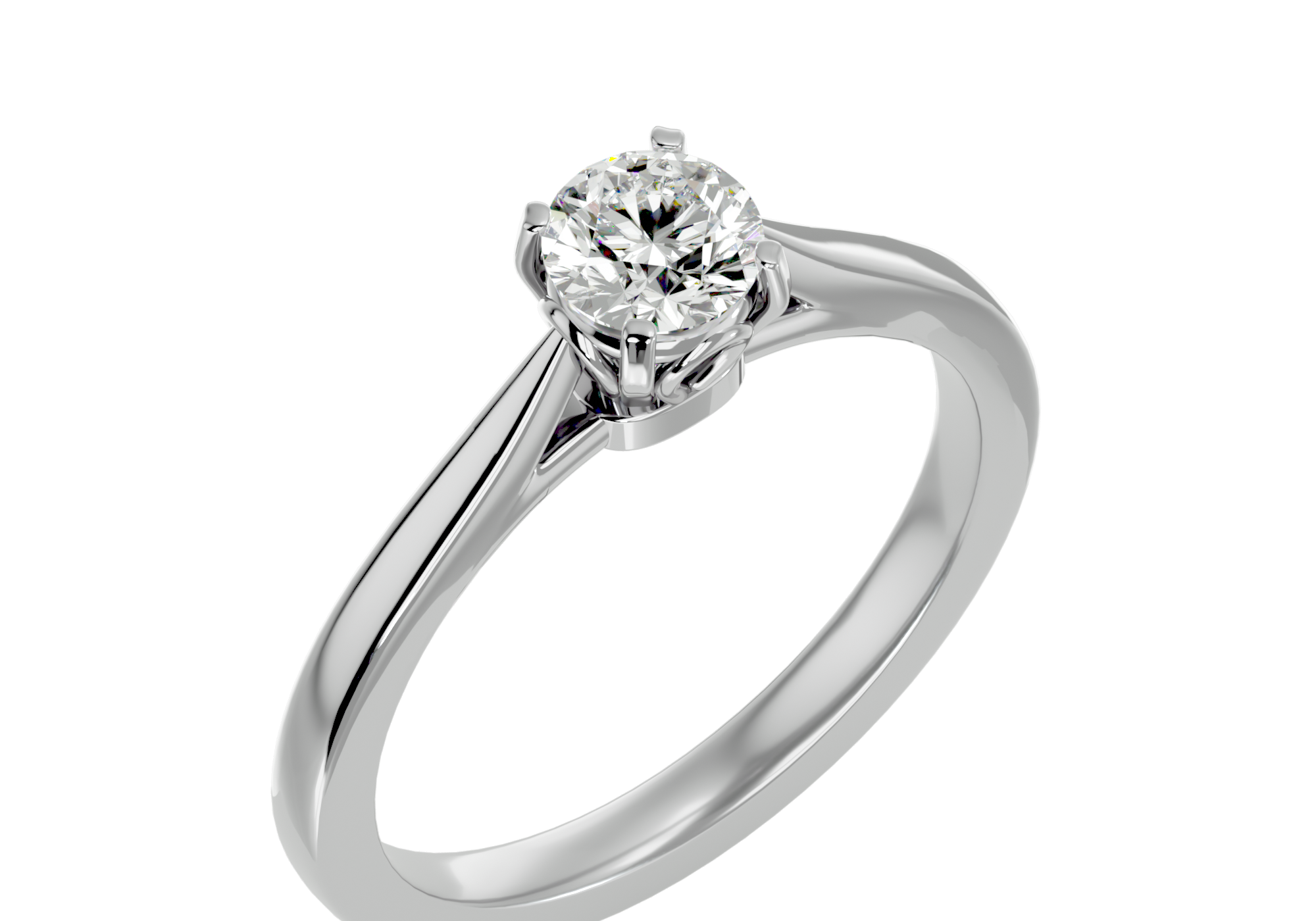 Solitaire Round Shape Diamond 14K