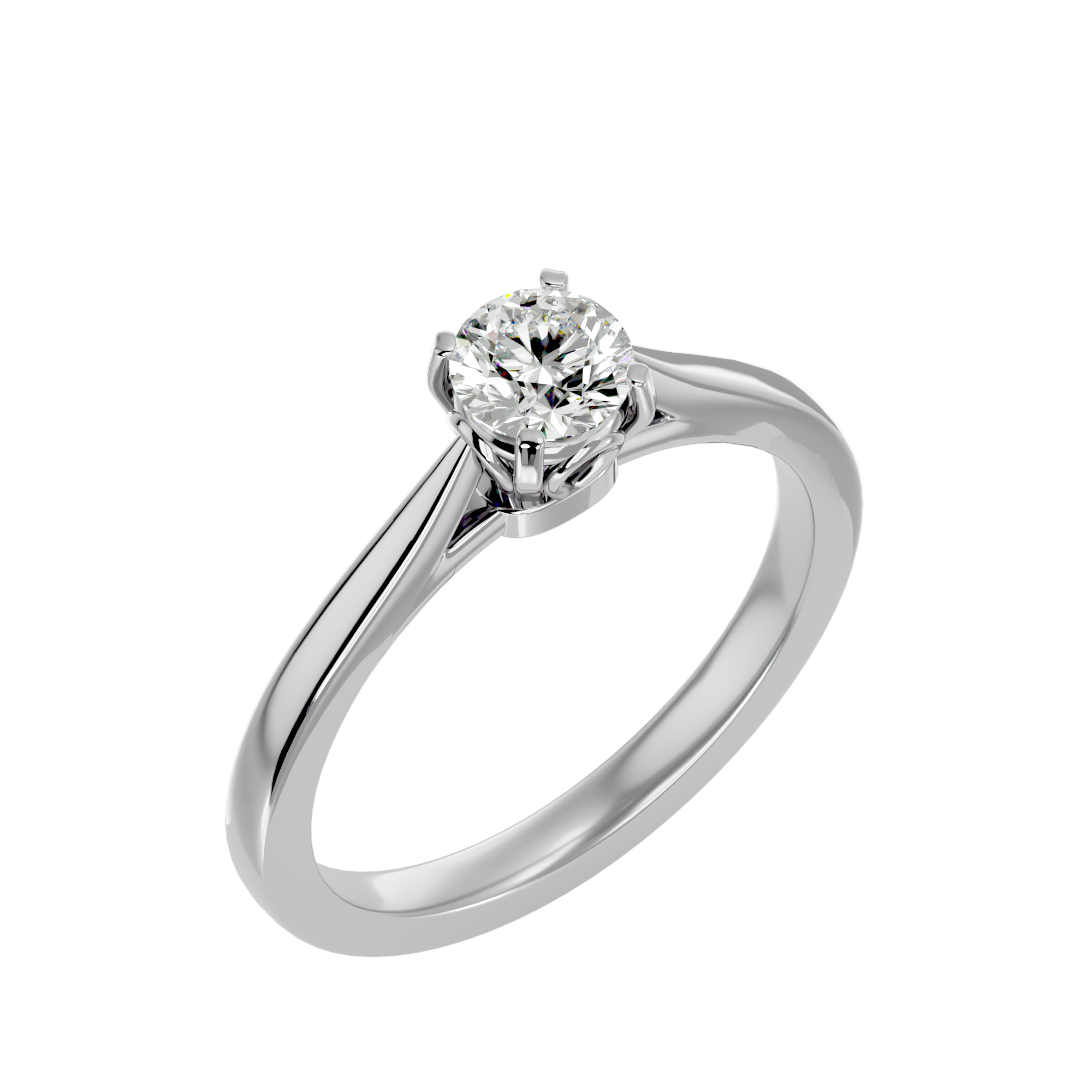 Solitaire Round Shape Diamond 14K