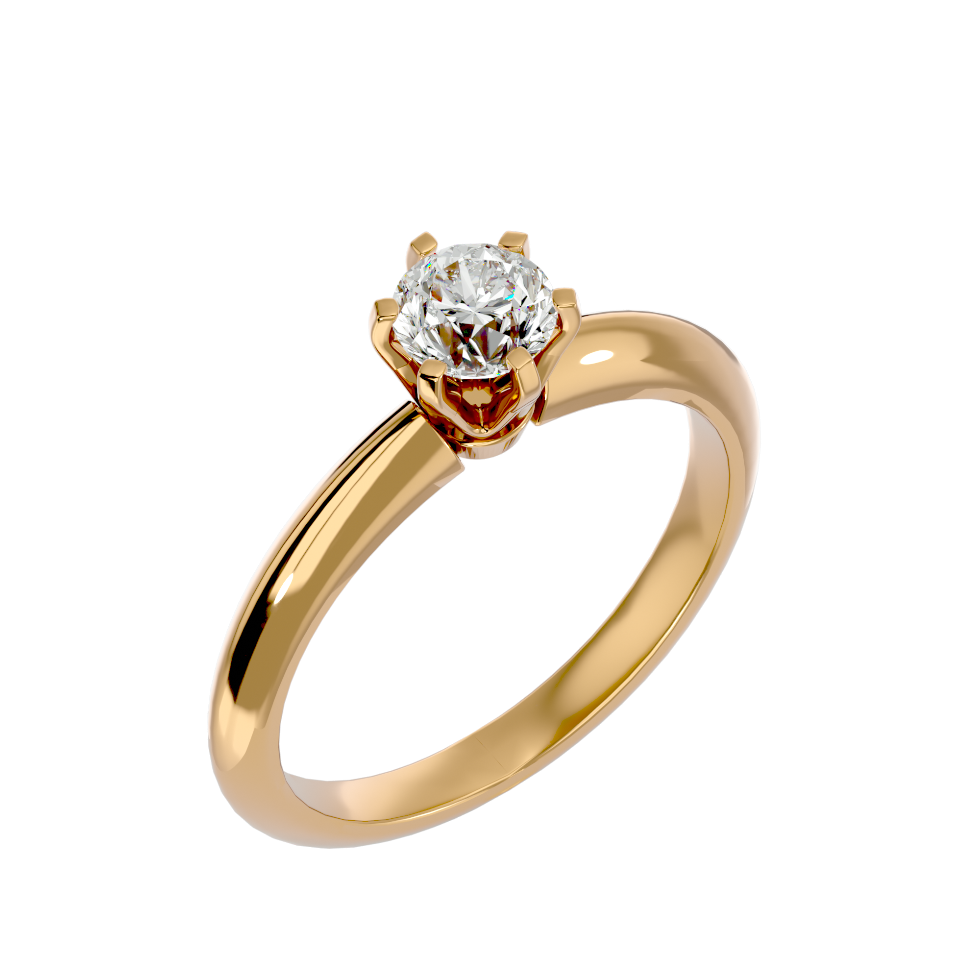 Classic Solitaire Round Shape Diamond 14k