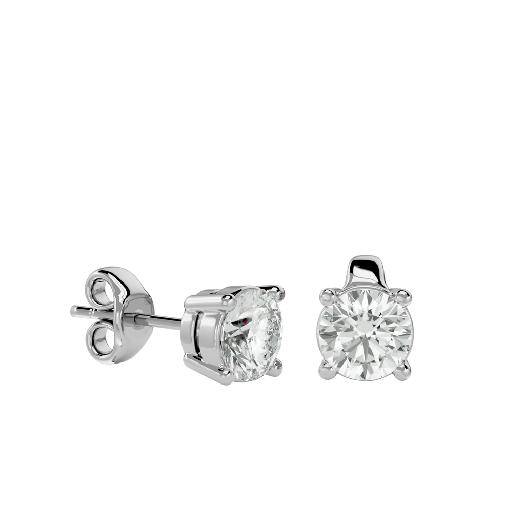 Gold Diamond Stud Earrings