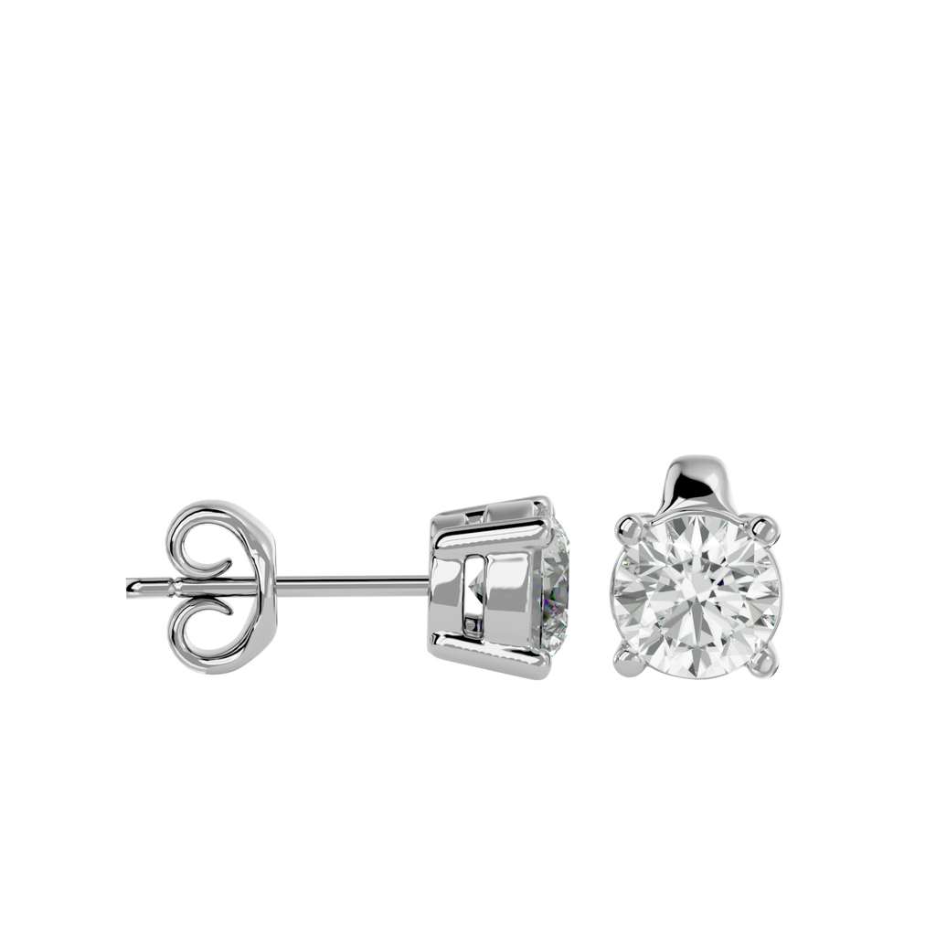 Gold Diamond Stud Earrings