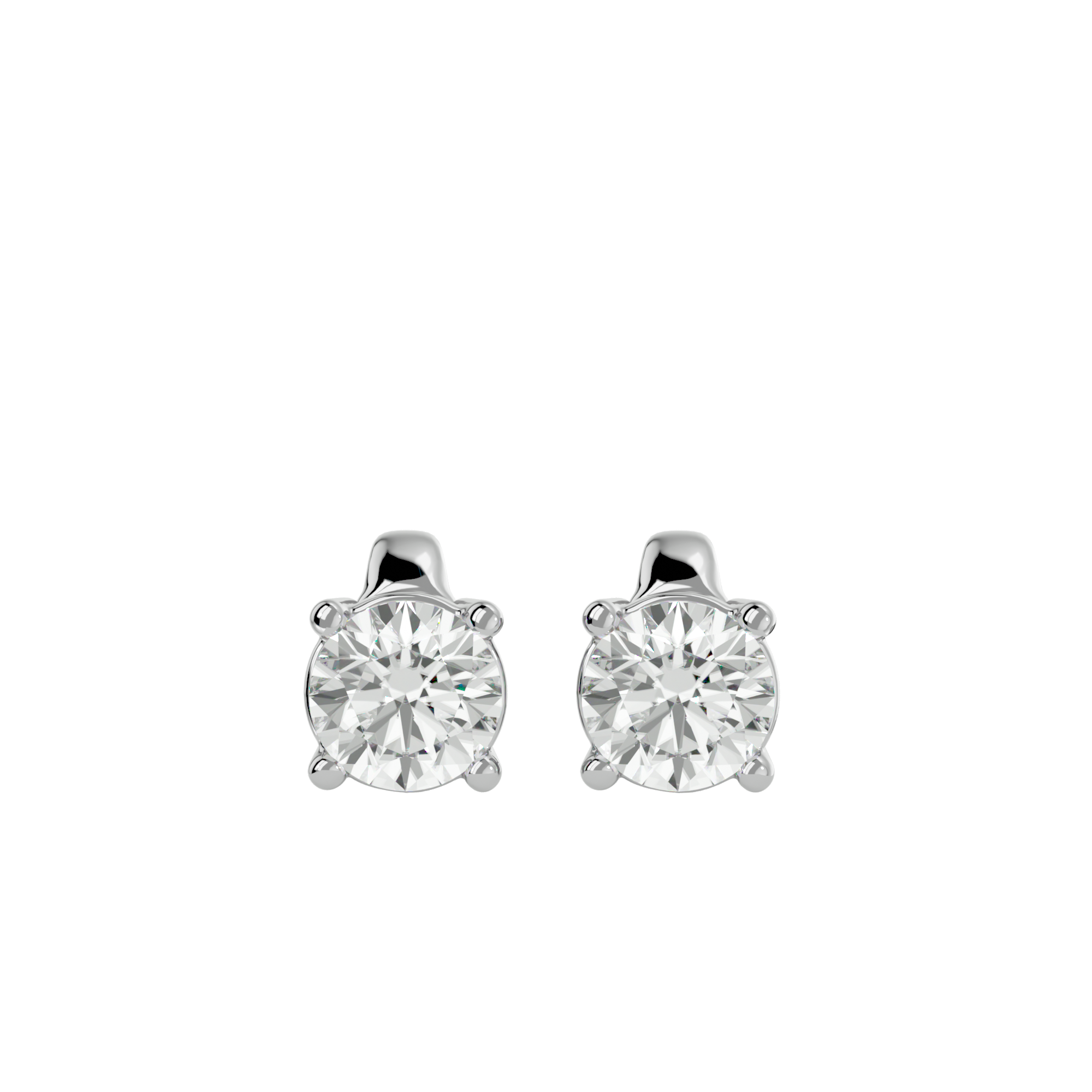 Gold Diamond Stud Earrings