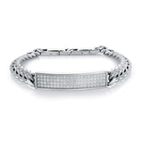 8MM CURB CZ ID BRACELET SMB522