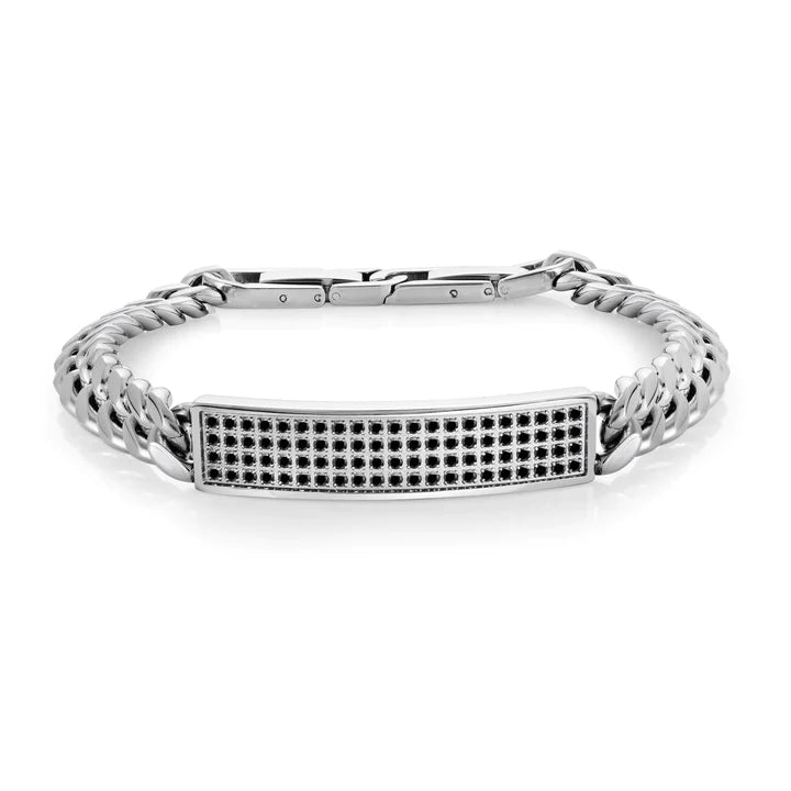 8MM CURB CZ ID BRACELET SMB524