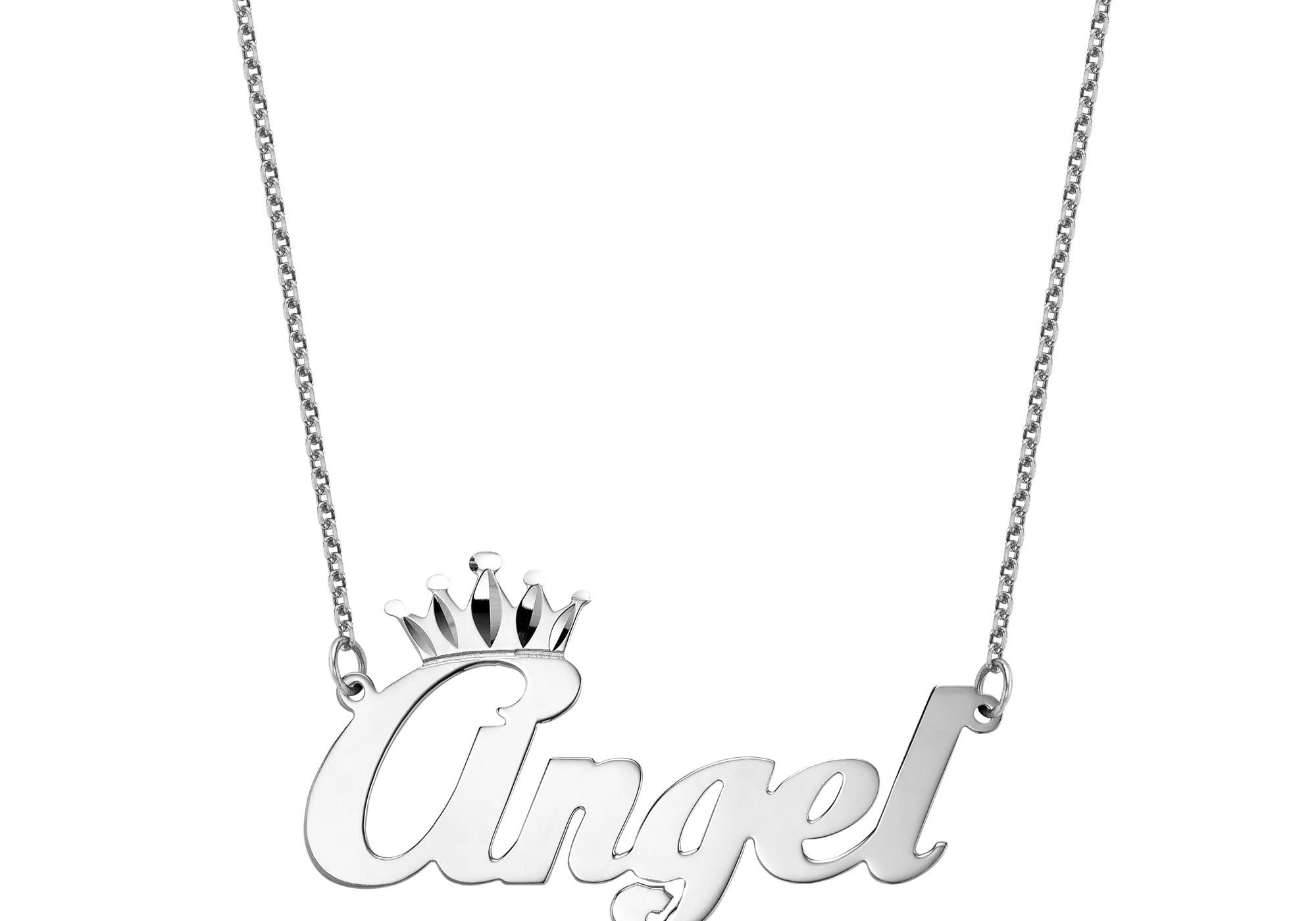 Princess Name Necklace Solid Gold