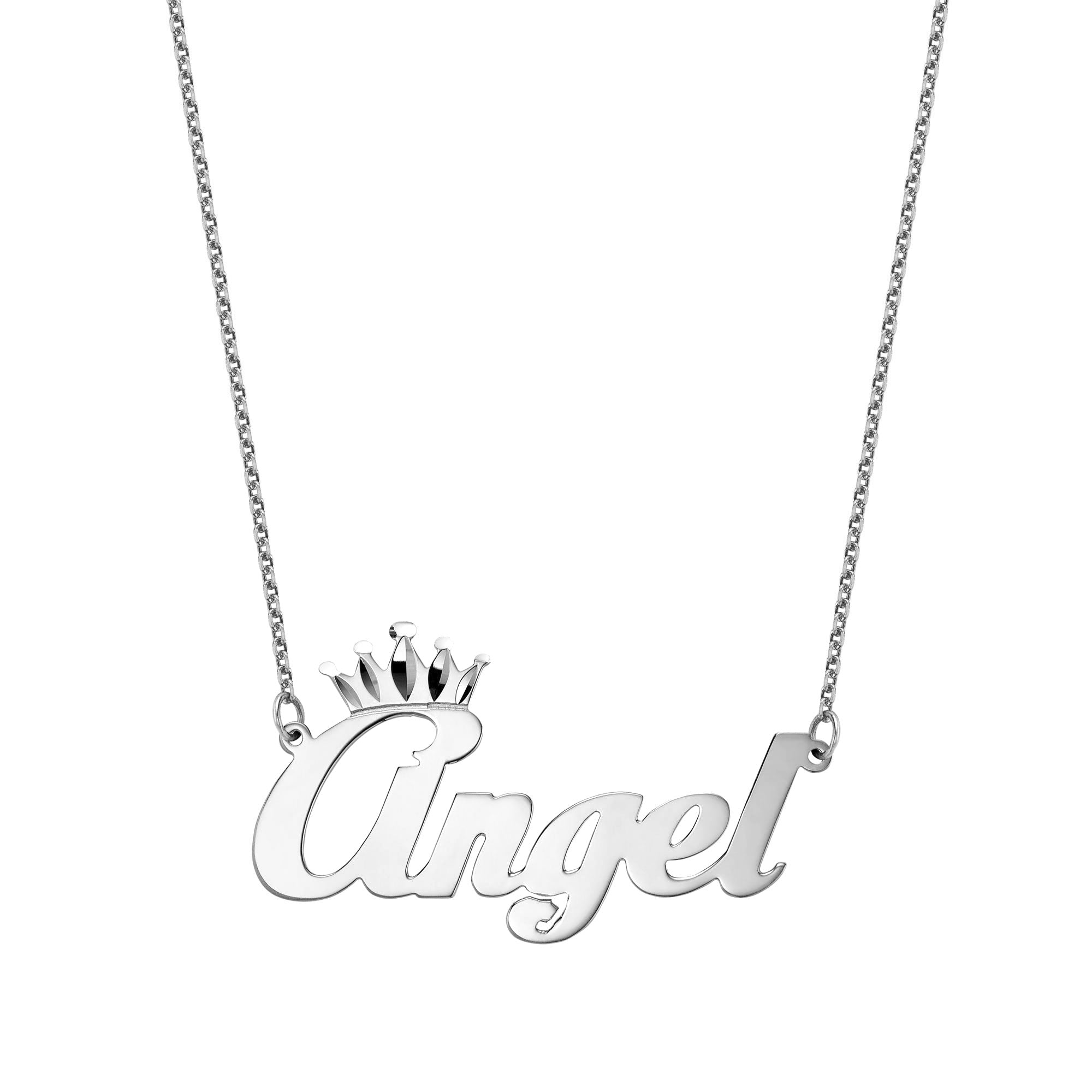 Princess Name Necklace Solid Gold