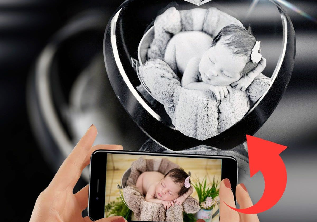 3D Crystal Small Heart 8x7cm 1 person