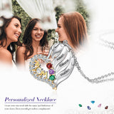 Mom Heart Necklace 3 to 6 Stones