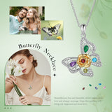 Custom Butterfly Necklace 1 to 5 Stones