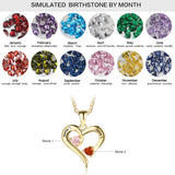 Heart Name Necklace 2 Stones