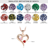 Heart Name Necklace 2 Stones
