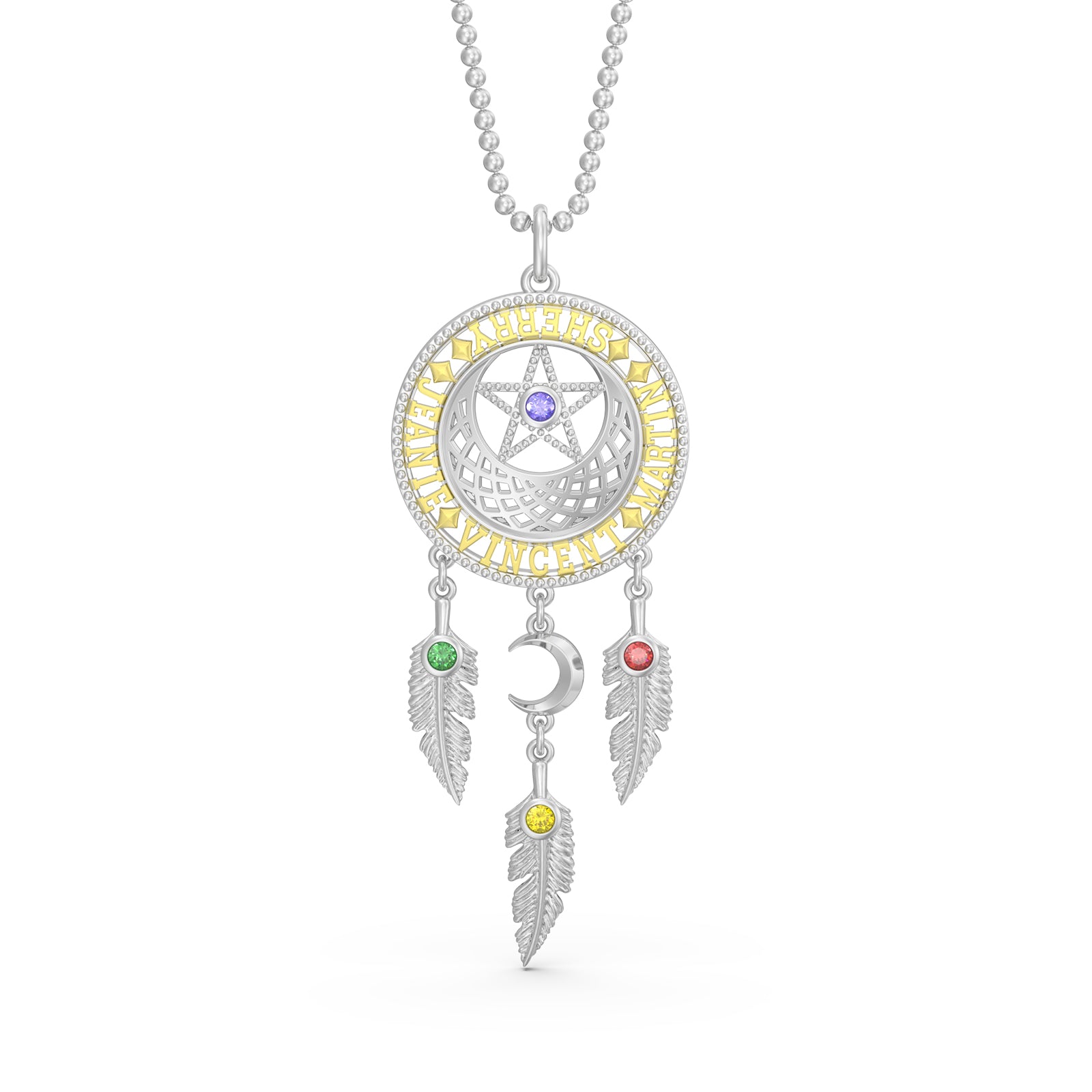 Dreamcatcher Necklace Silver